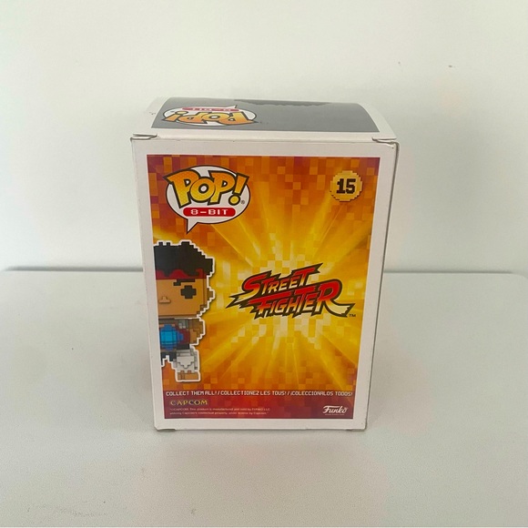 Funko Pop! Street Fighter 8 bit Ryu #15 (GameStop Exc) Vinyl Figure Damaged box - Picture 4 of 5